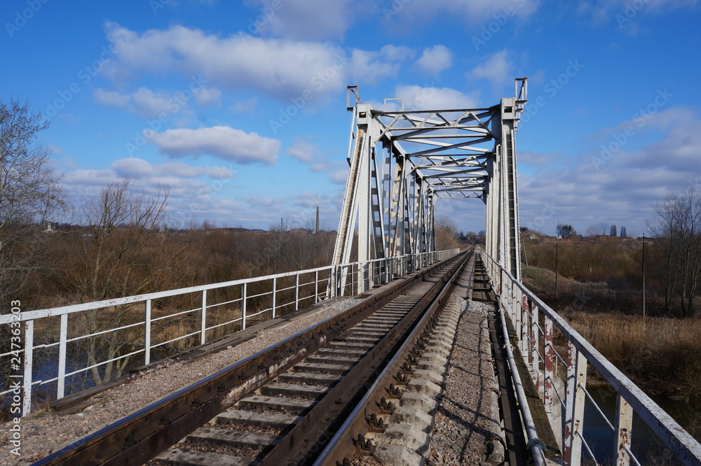 Railway bridge over the river