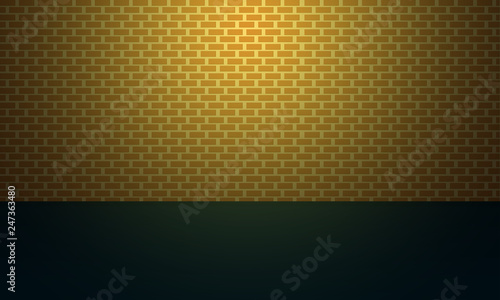 brown brick wall black gradient background vector illustration eps10