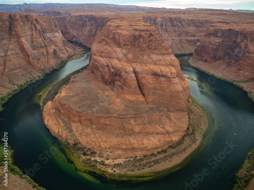 Horseshoe Bend meander of Colorado River, near the town of Page, Arizona, United States photo