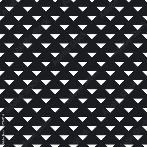 Abstract seamless pattern with black graphic triangles