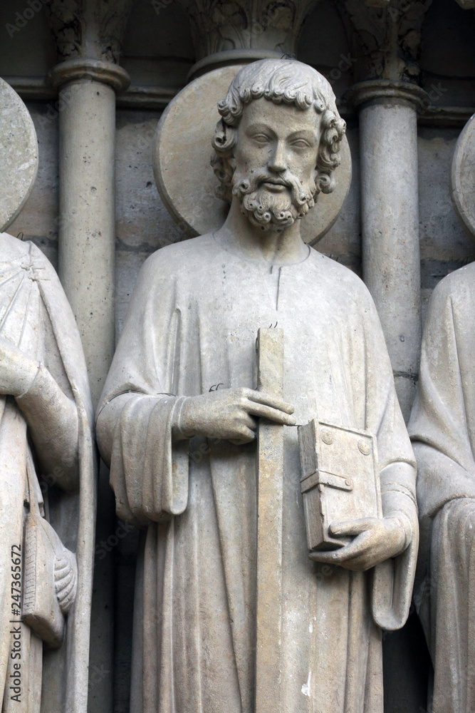 Saint Thomas, Notre Dame Cathedral, Paris, Last Judgment Portal