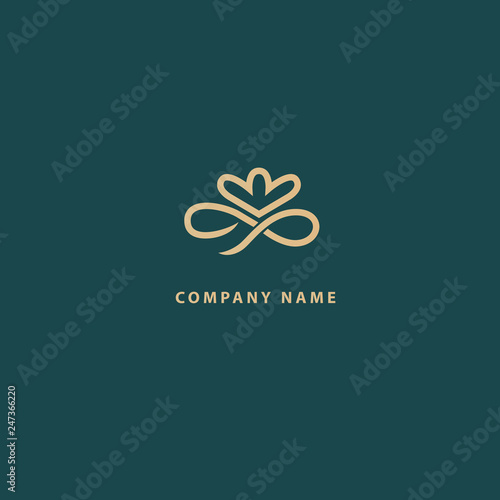 Abstract flower store logo icon vector design. Cosmetics, Spa, Beauty salon Decoration Boutique vector logo. Vector illustration, Graphic Design Editable Design. Floral logo. Flower wedding icon.