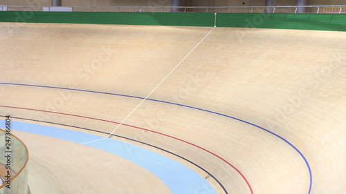 Professional indoor cycling track photo