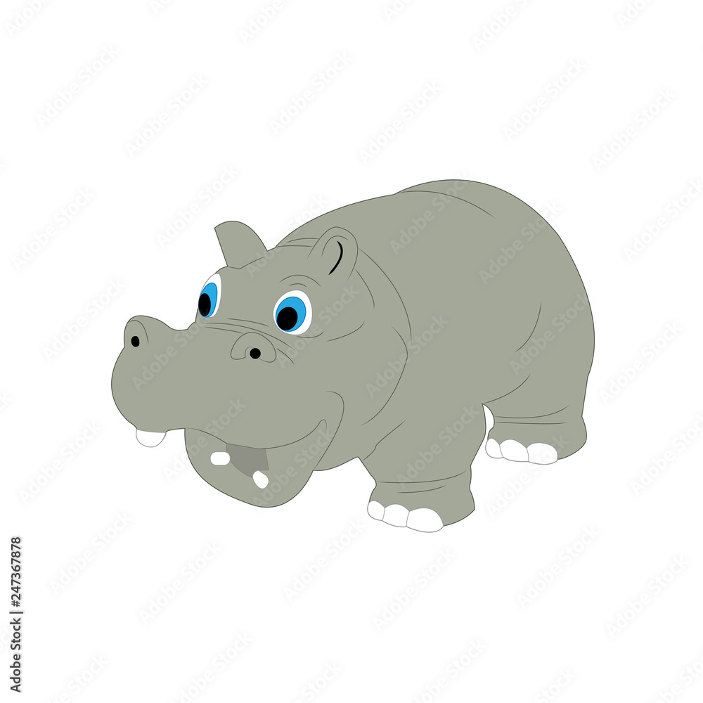 hippopotamus vector illustration