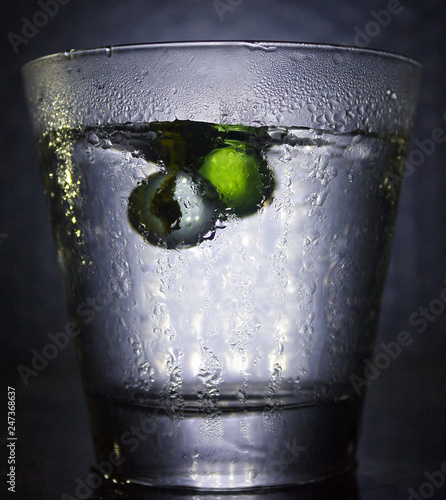 Cold glass with balls