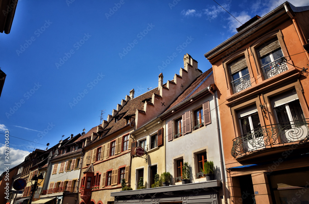 Obraz premium Detail of the beautiful city of Thann in France - Alsace