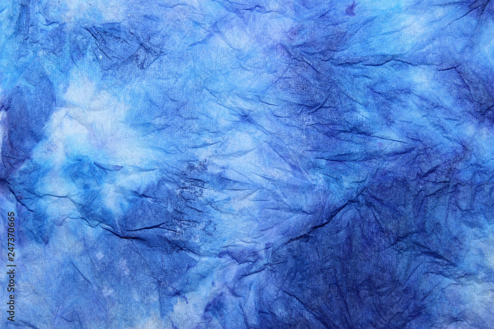 Amazing Blue Painted Background. Blurred Abstract Texture. Blue Color Background.
