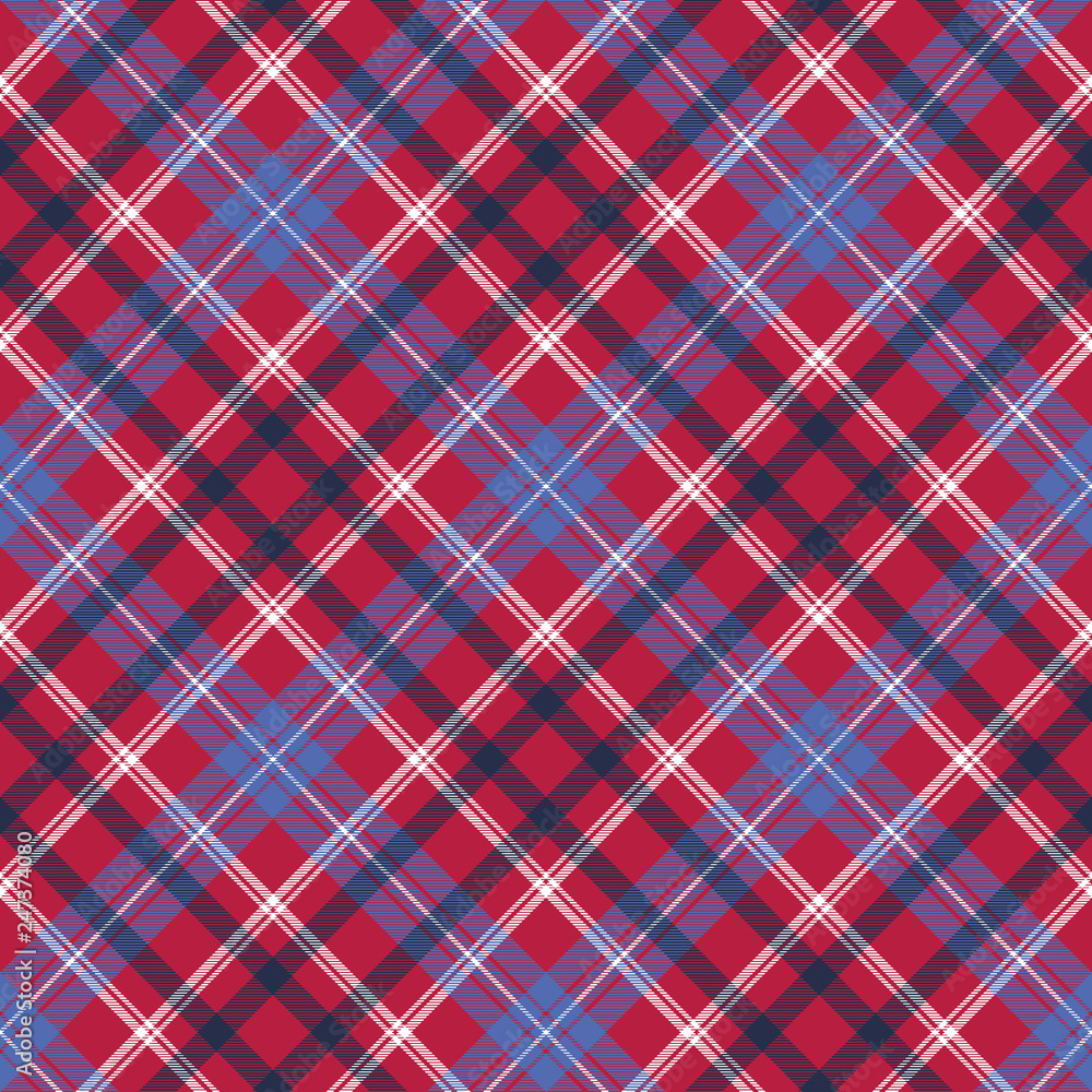 Red tartan plaid seamless fabric texture Red tartan plaid seamless fabric texture