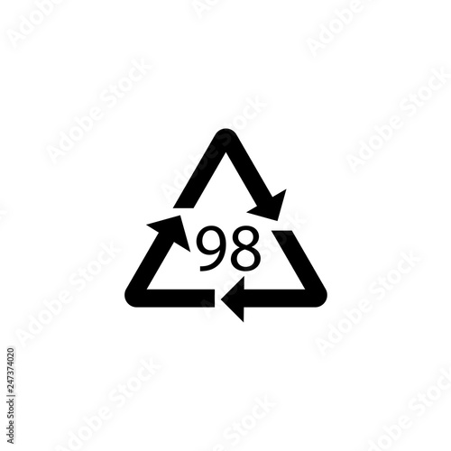 98 mark plastic + different metals. Recycling codes Composite materials