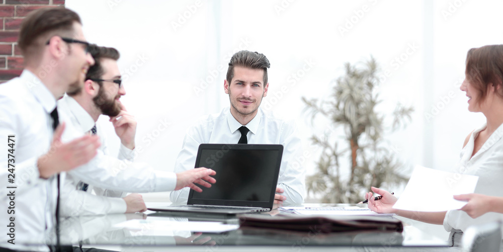 business team works in a modern office. business team works in a modern office.