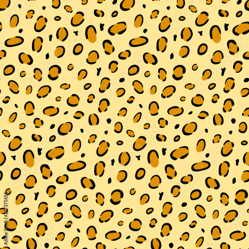 Seamless leopard print texture. Jaguar fur repeat.