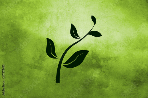 Green Leaf Tone Icon Texture Art Background Pattern Design Graphic
