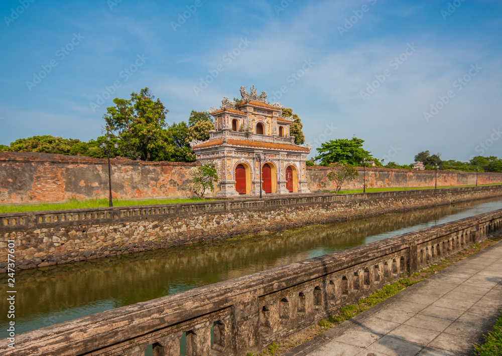Fototapeta premium Hue, Vietnam - presenting one of the most well preserved Old Town in Vietnam, and a wonderful Forbidden City, Hue is one of the main travel destination in the country