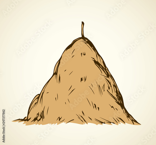 Haystack. Vector drawing