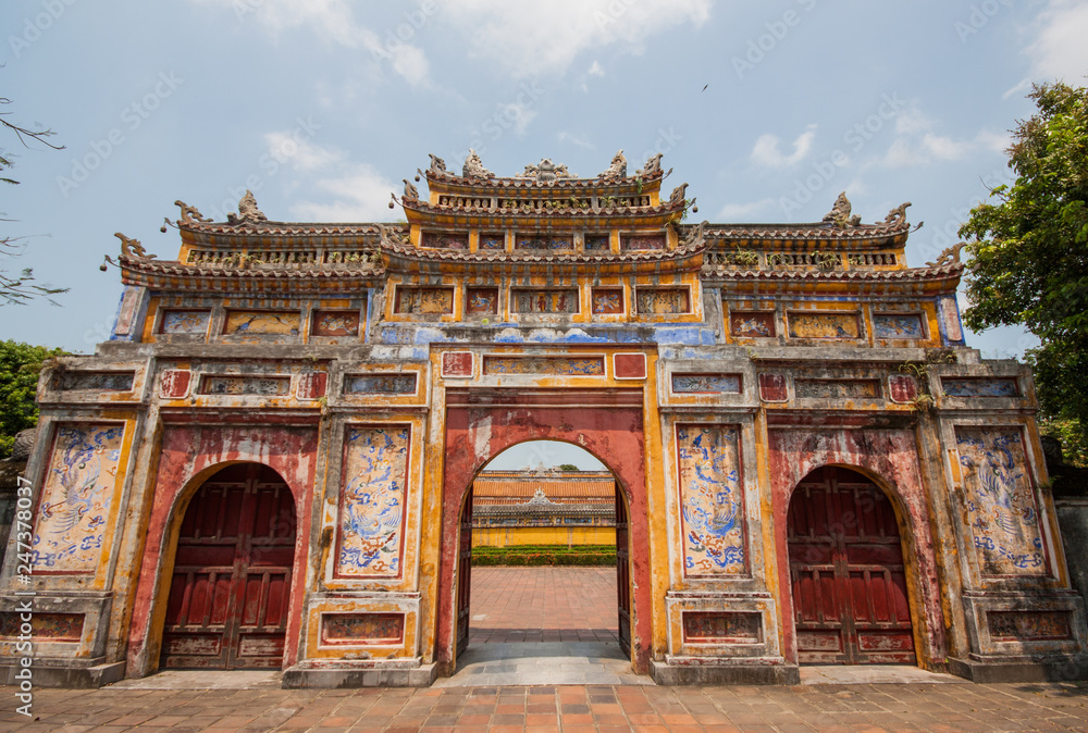 Obraz premium Hue, Vietnam - presenting one of the most well preserved Old Town in Vietnam, and a wonderful Forbidden City, Hue is one of the main travel destination in the country