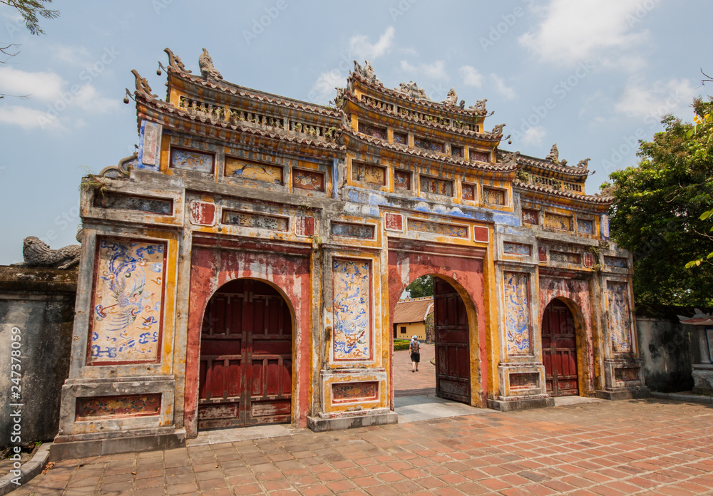 Fototapeta premium Hue, Vietnam - presenting one of the most well preserved Old Town in Vietnam, and a wonderful Forbidden City, Hue is one of the main travel destination in the country