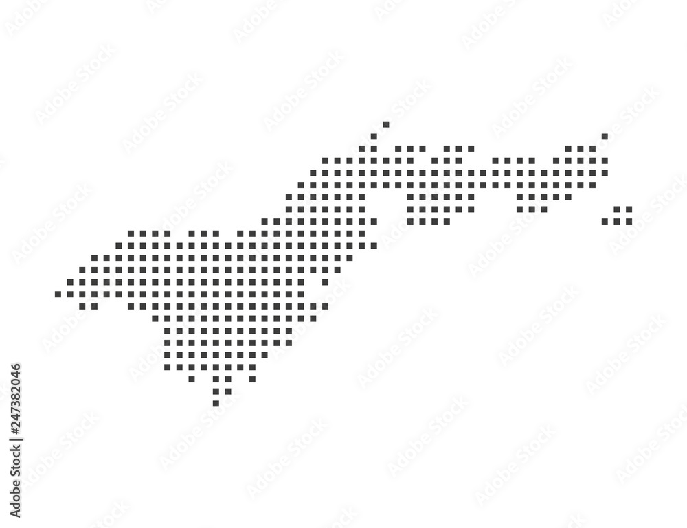 American Samoa pixel Map. Vector illustration.