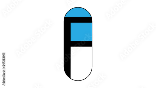 Pill logo vector design. Pharmacy logo
