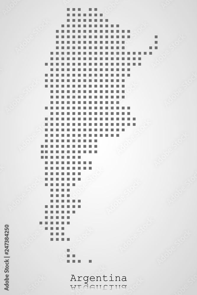 Argentina pixel map. Vector illustration.