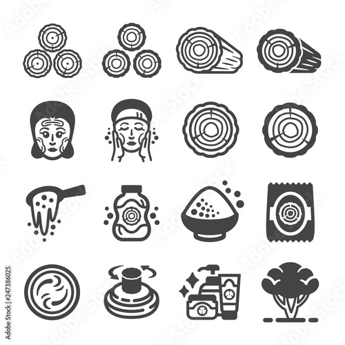 thanaka,tanaka icon set,vector and illustration photo