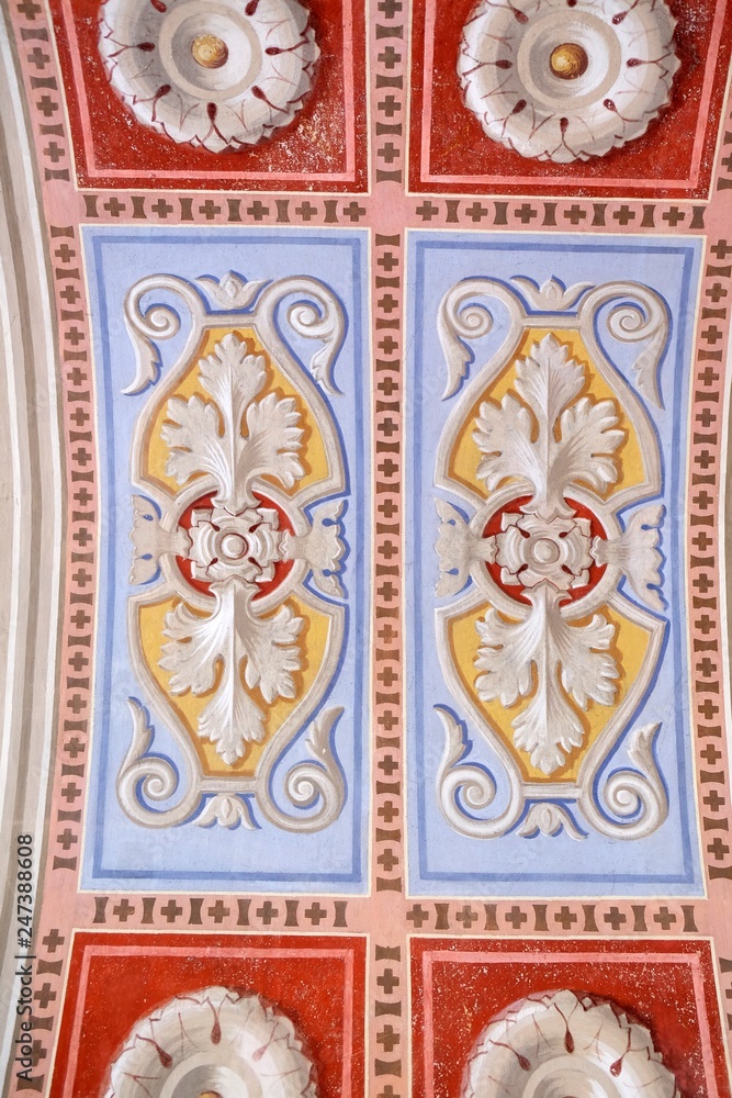 Fresco in the church of Saint Matthew in Stitar, Croatia Fresco in the church of Saint Matthew in Stitar, Croatia