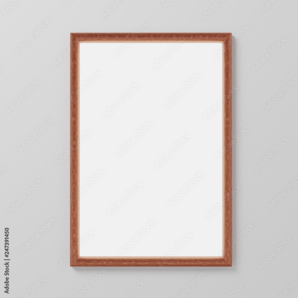 Empty advertising poster (banner) - mockup template on gray background. 3D rendering Empty advertising poster (banner) - mockup template on gray background. 3D rendering