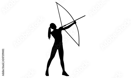  silhouette images of female archers