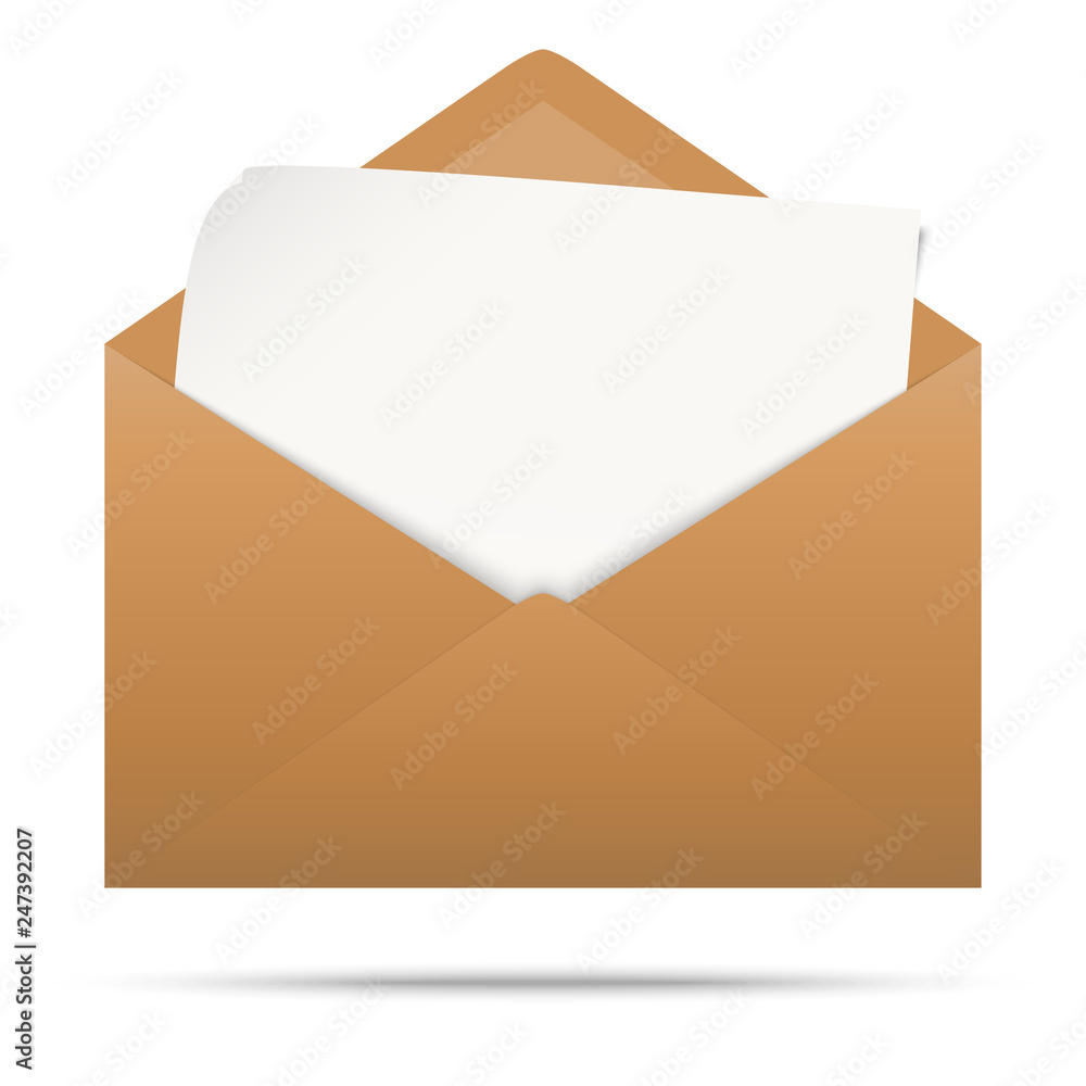 colored envelope with empty paper colored envelope with empty paper