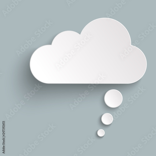 sticker thought bubble with shadow