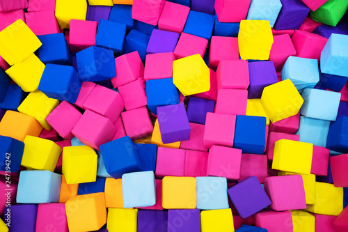 Colorful background texture of soft cubes