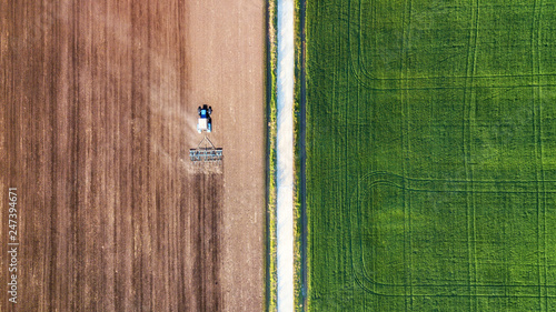 Photography Agricultural landscape from air