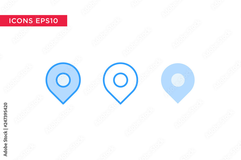 place, check point, message icon in line, outline, filled outline and flat design style isolated on white background. vector eps10 place, check point, message icon in line, outline, filled outline and flat design style isolated on white background. vector eps10