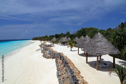 Coast and beach in Nungwi, Zanzibar, Tanzania photo