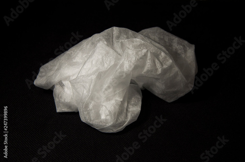 crumpled paper ball isolated on white background