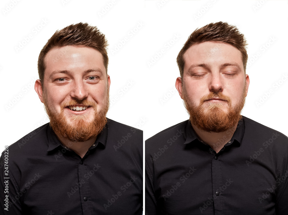 Studio portrait of young handsome smiling man Studio portrait of young handsome smiling man