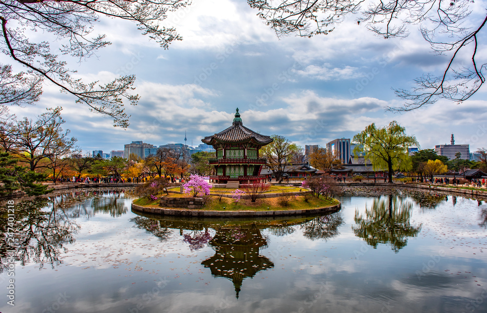Gyeongbokgung palace in spring at seoul south Korea Gyeongbokgung palace in spring at seoul south Korea