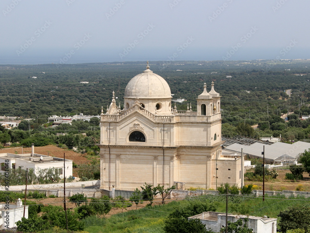 Santa Maria Della Grata church in Ostuni - white city n the province of Brindisi, region of Puglia, Italy 