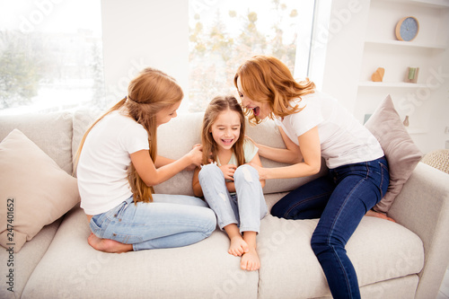 Tableau sur toile Portrait of nice cute lovely attractive adorable cheerful cheery positive funny