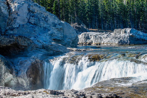 Elbow falls in summer  Elbow Falls  Provincial Recreation Area  Alberta  Canada