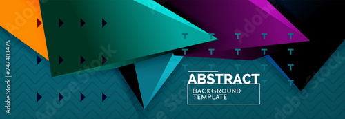 3d triangular shapes geometric background. Origami style pattern with triange shapes for decorative design. Poster design. Line design. Modern presentation template