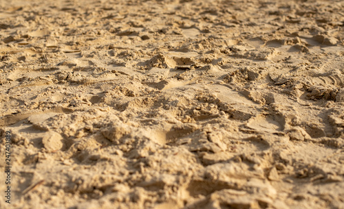 Sand with footprints