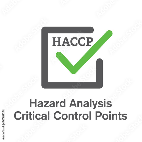 HACCP - Hazard Analysis Critical Control Points icon with award or checkmark