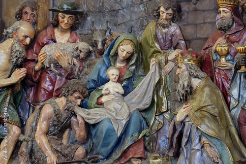 Nativity Scene, altarpiece in the church of Saint Matthew in Stitar, Croatia 