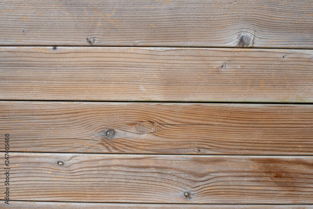 Fototapeta premium Light brown wooden planks, wall, table, ceiling or floor surface. Wood texture