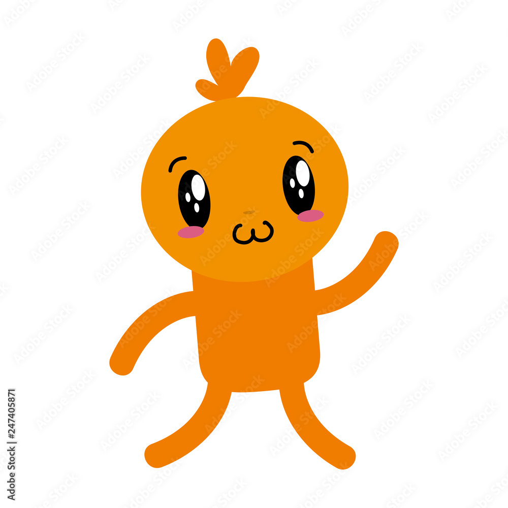 Fototapeta premium kawaii cartoon doll character