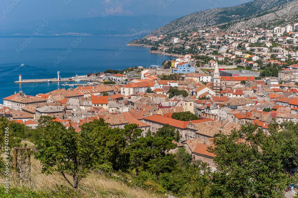 Blick auf Senj in Kroatien