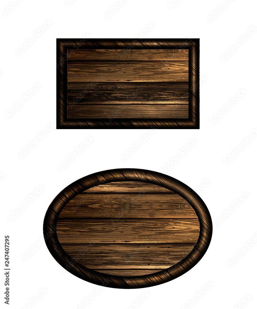 Vector realistic illustration of wooden signboard Vector realistic illustration of wooden signboard