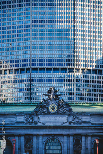 a closer view of grand central station at NYC
