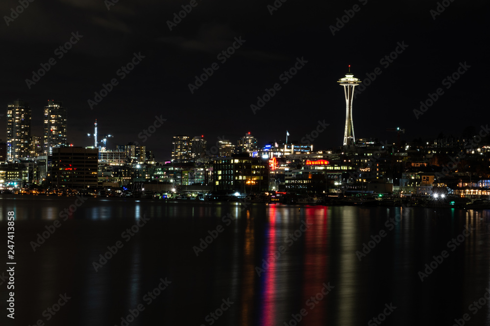 Seattle Skyline on Lake union from ga