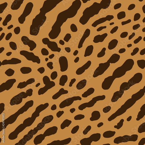 Cheetah or ocelot seamless pattern. Seamless animal print